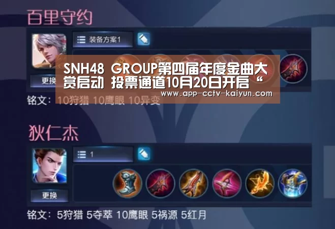 SNH48 GROUP第四届年度金曲大赏启动 投票通道10月20日开启“开云官方入口”(图4) 开云官方入口